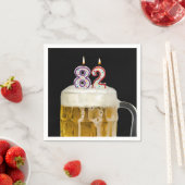 第82回誕生日ビアオンブラック スタンダードカクテルナプキン (インサイチュ)