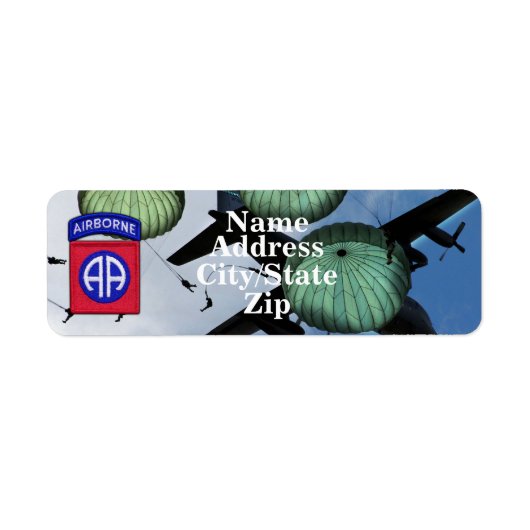 第82回ABN航空機師団住所 シール (正面)