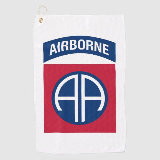 第82期機上師団Insignia軍隊退役軍人 ゴルフタオル (正面)