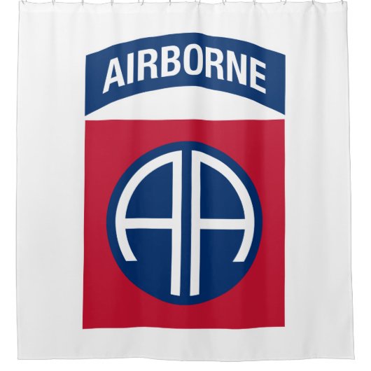 第82期機上師団Insignia軍隊退役軍人 シャワーカーテン (正面)