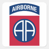 第82期機上師団Insignia軍隊退役軍人 スクエアシール (正面)