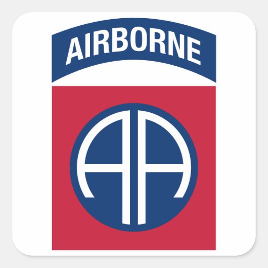 第82期機上師団Insignia軍隊退役軍人 スクエアシール (正面)