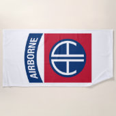 第82期機上師団Insignia軍隊退役軍人 ビーチタオル (正面)