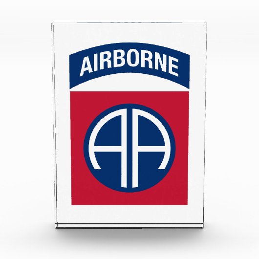 第82期機上師団Insignia軍隊退役軍人 フォトブロック (正面)