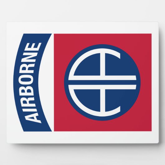 第82期機上師団Insignia軍隊退役軍人 フォトプラーク (正面)