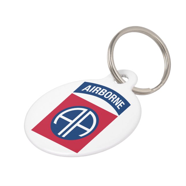 第82期機上師団Insignia軍隊退役軍人 ペット　ネームタグ (側面)