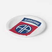 第82期機上師団Insignia軍隊退役軍人 ペーパープレート (アングル)