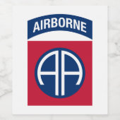 第82期機上師団Insignia軍隊退役軍人 ワインラベル (シングルラベル)