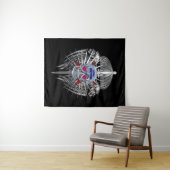 第82期空中銀素晴らしスカルメタリック翼 タペストリー (インサイチュ(横))