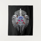 第82期空中銀素晴らしスカルメタリック翼 タペストリー (正面)