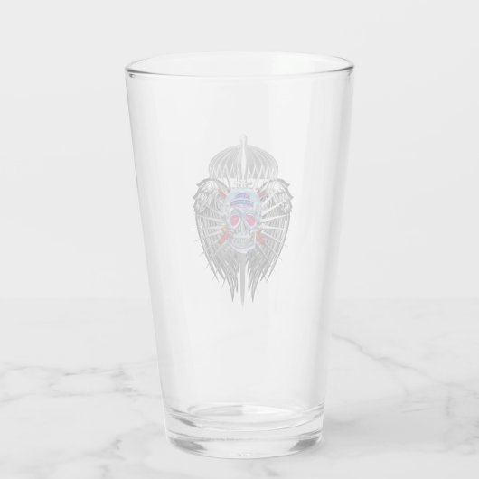 第82期空中銀素晴らしスカルメタリック翼 タンブラーグラス (裏面)