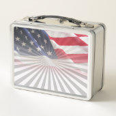 第82期空挺師団ダガーアメリカ国旗 メタルランチボックス (裏面)