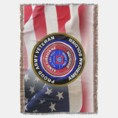 第82期空挺師団誇りを持った空退役軍人 スローブランケット (正面縦)