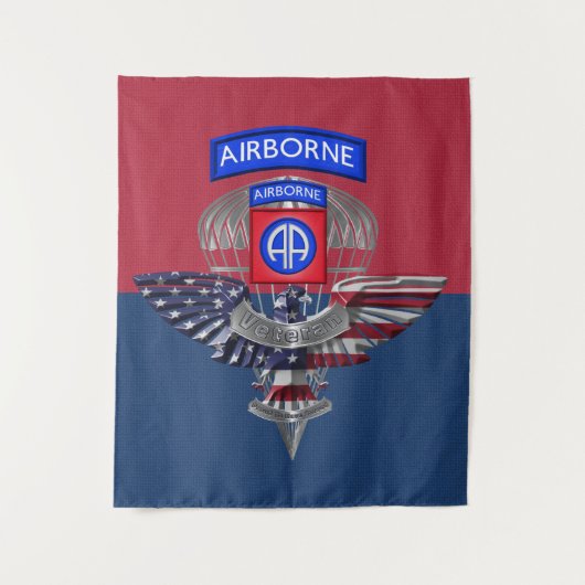 第82期空挺師団誇りを持った退役軍人 タペストリー (正面)