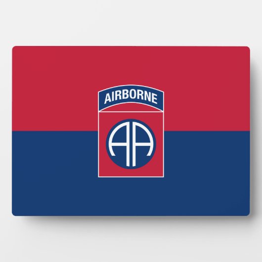 第82期空挺師団軍隊退役軍人 フォトプラーク (正面)