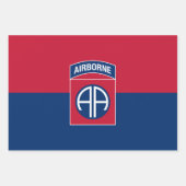 第82期空挺師団軍隊退役軍人 ラッピングペーパーシート (正面)