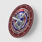 第82期空挺師団325師団 ラウンド壁時計 (傾斜)