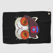 第82期空挺師団「カッコいい猫」 ゴルフタオル (横)