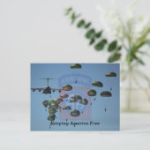 第82機上空砦ブラッグ退役軍人ベットパッチ ポストカード (スタンド正面)