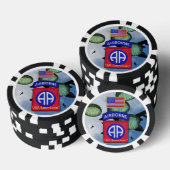 第82空挺全米フォートブラッグ ポーカーチップ (積み重ね)