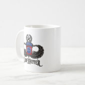 第82空挺型ジャンプマスターホワイトコーヒーマグ コーヒーマグカップ (正面左)