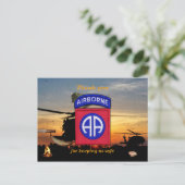 第82空挺型フォートブラッグlrrp vetsパッチ ポストカード (スタンド正面)