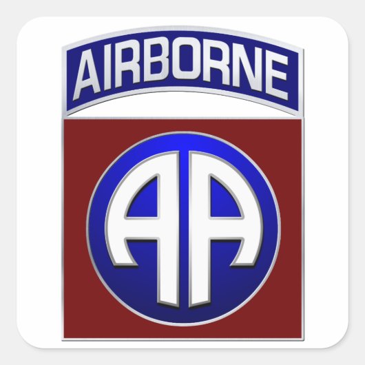 第82空挺師団すべてのアメリカ戦闘地域 スクエアシール (正面)