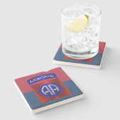 第82空挺師団のカラー ストーンコースター (横)