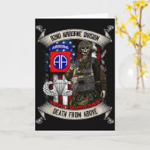 第82空挺師団のパラシュート降下兵 フォートブラッグジャンプ カード (黄色い花)