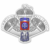 第82空挺師団ウイングスカスタムステッカー シール (正面)