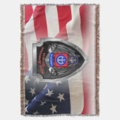 第82空挺師団オールアメリカンシールド スローブランケット (正面縦)