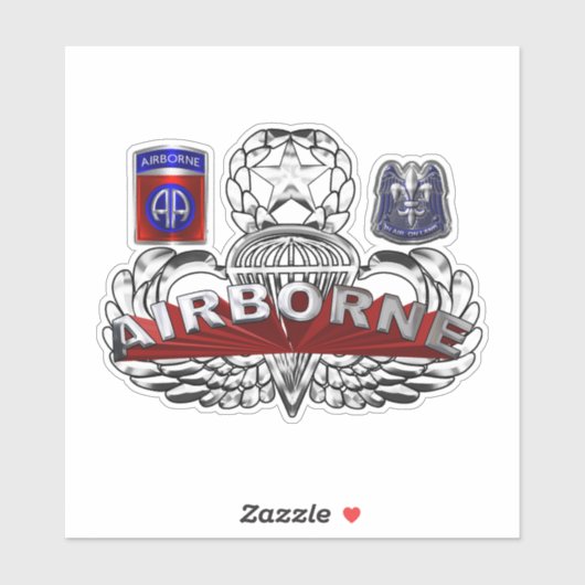 第82空挺師団カスタム翼 シール (シート)