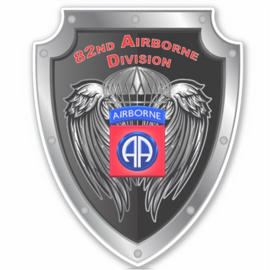 第82空挺師団シールド シール (正面)