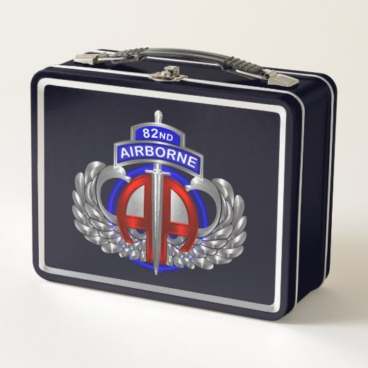 第82空挺師団ダガーブラックボックス メタルランチボックス (正面)