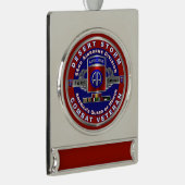 第82空挺師団デザートストーム退役軍人  シルバープレートバナーオーナメント (右)