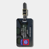 第82空挺師団パッチの荷物のラベル ラゲッジタグ (正面縦)