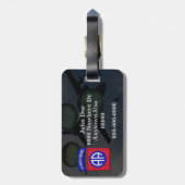 第82空挺師団パッチの荷物のラベル ラゲッジタグ (裏面縦)