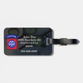 第82空挺師団パッチの荷物のラベル ラゲッジタグ (裏面横)