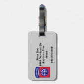 第82空挺師団パッチの荷物のラベル ラゲッジタグ (裏面縦)