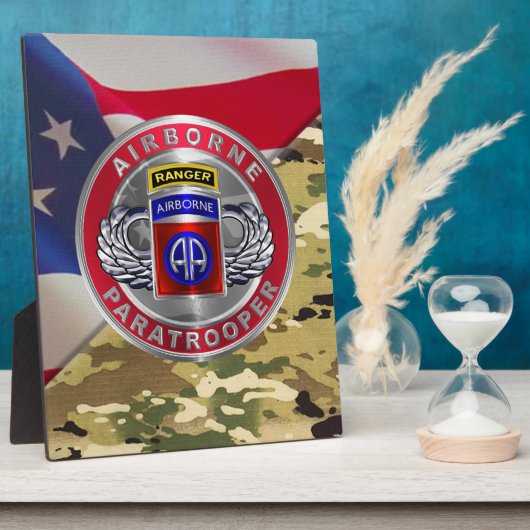 第82空挺師団レンジャー フォトプラーク (側面)