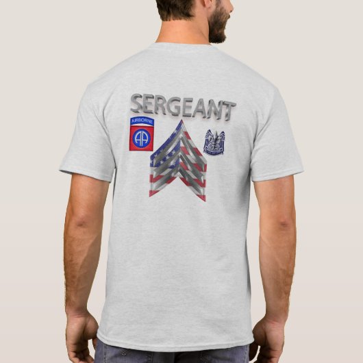 第82空挺師団軍曹 Tシャツ (裏面)