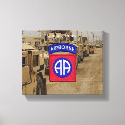 第82空挺師団退役軍人が湾岸戦争を回避 キャンバスプリント (正面)