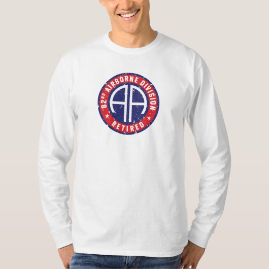 第82空挺師団退職した長カスタム Tシャツ (正面)