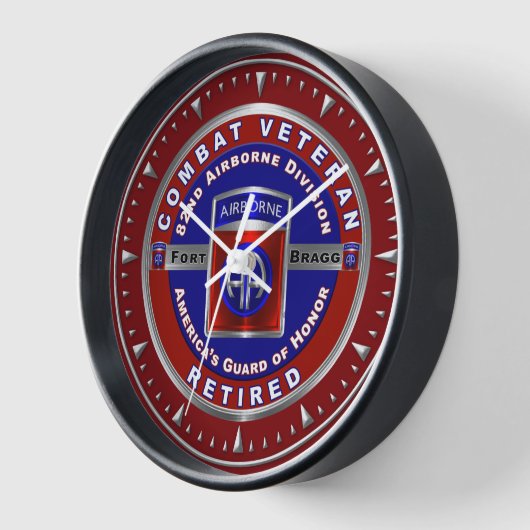 第82空挺師団退職した 壁時計 (傾斜)