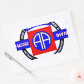 第82空挺師団"すべてのアメリカの"部分 長方形シール (封筒)