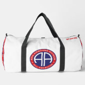 第82空挺師団「オールアメリカン」カスタマイズ可能 ダッフルバッグ (正面)