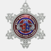 第82空挺師団 スノーフレークピューターオーナメント (正面)