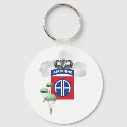 第82空挺師団、パラトロオペル、シニアジャンプ翼 キーホルダー (正面)