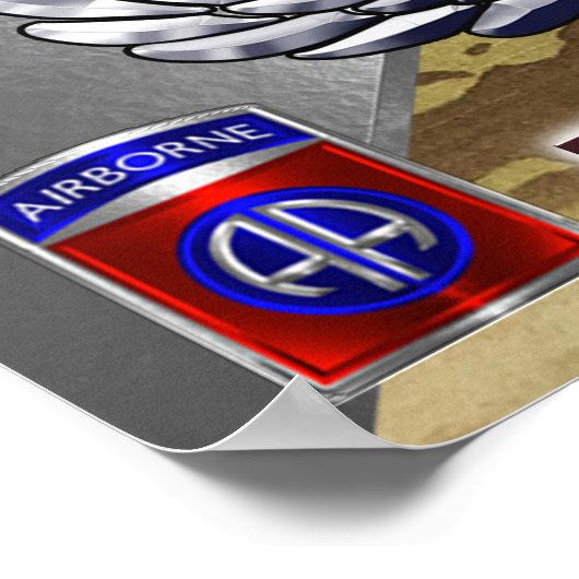 第82空挺師団 ポスター (角)