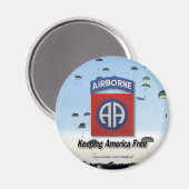 第82空挺軍冷蔵庫用マグネット退役軍人獣医 マグネット (正面/裏面)